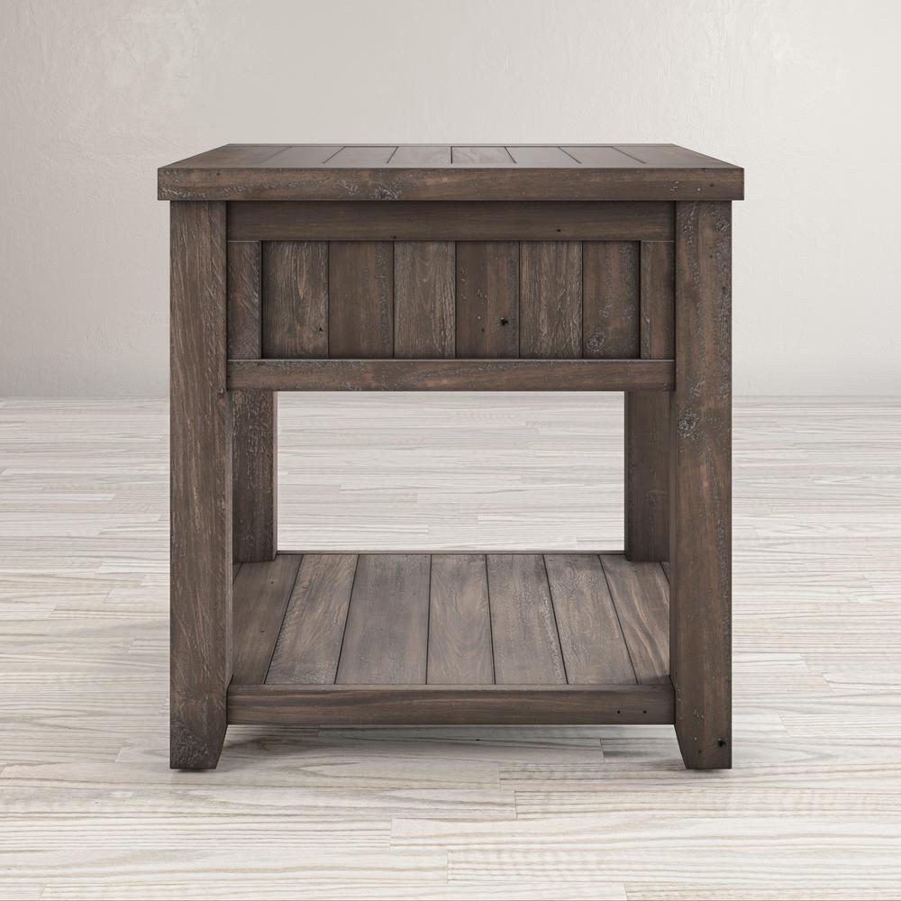 Rustic Reclaimed Pine Farmhouse End Table. Picture 5