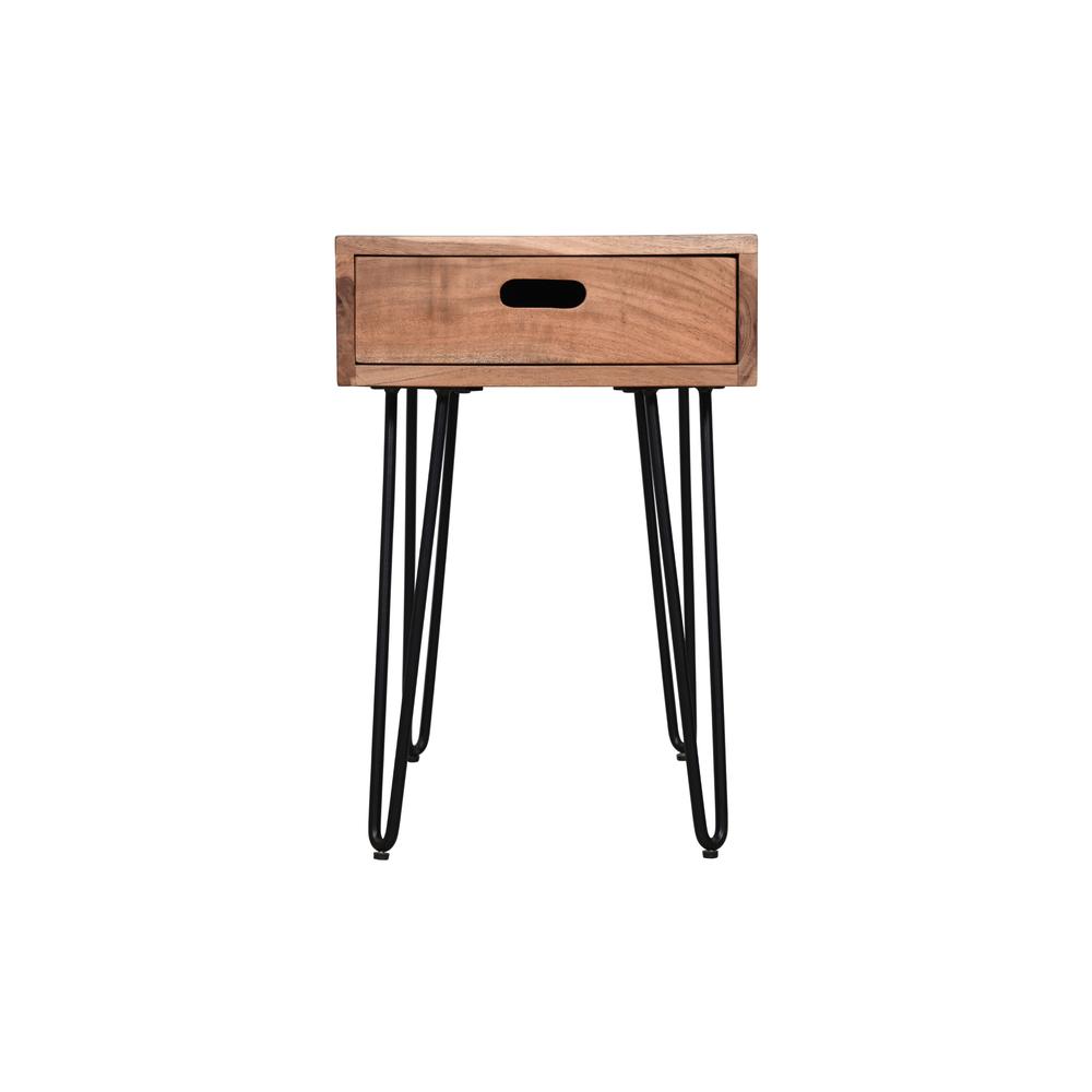 Solid Acacia Side End Table. Picture 1