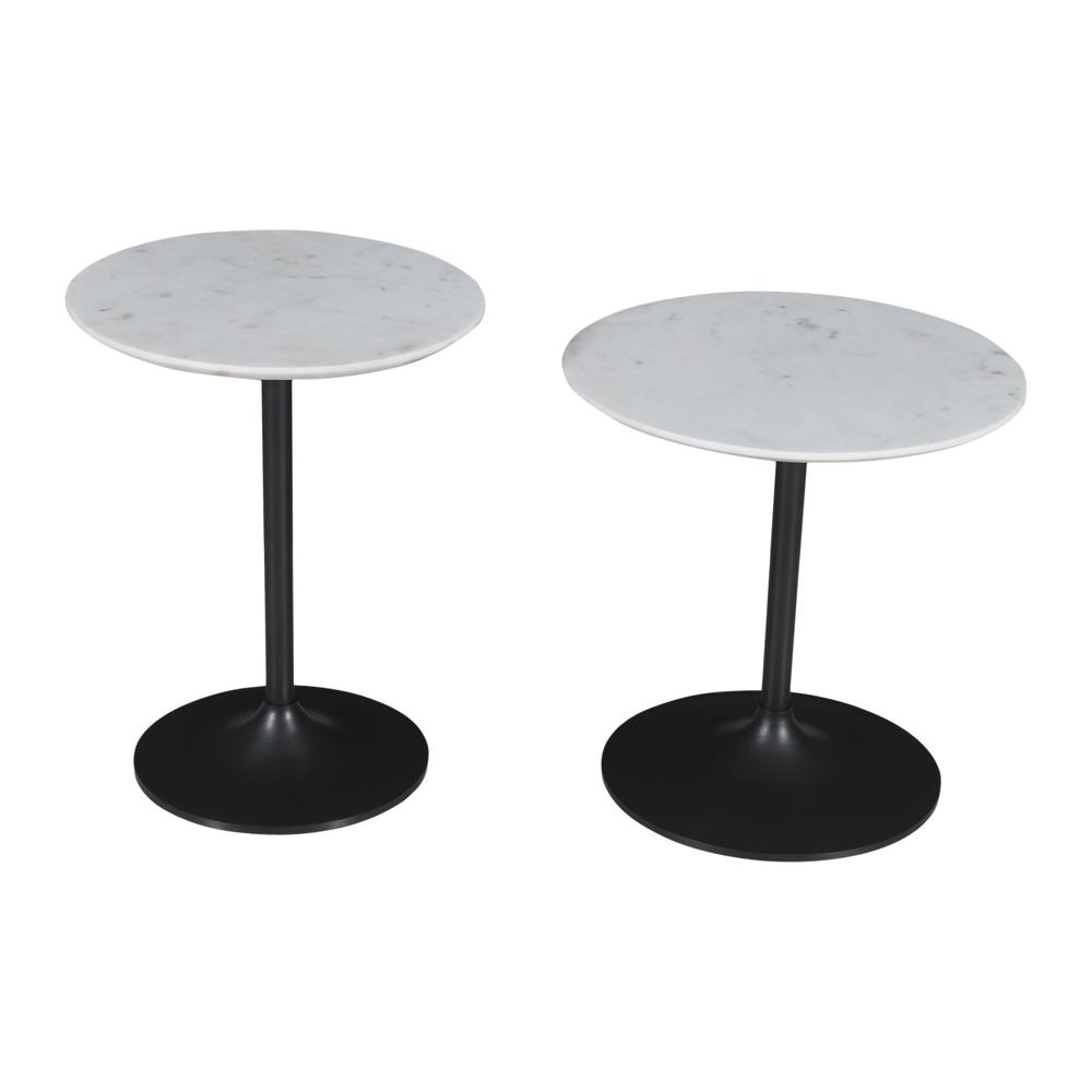arble and Iron Modern Luxury Accent Tables (Set of 2). Picture 3