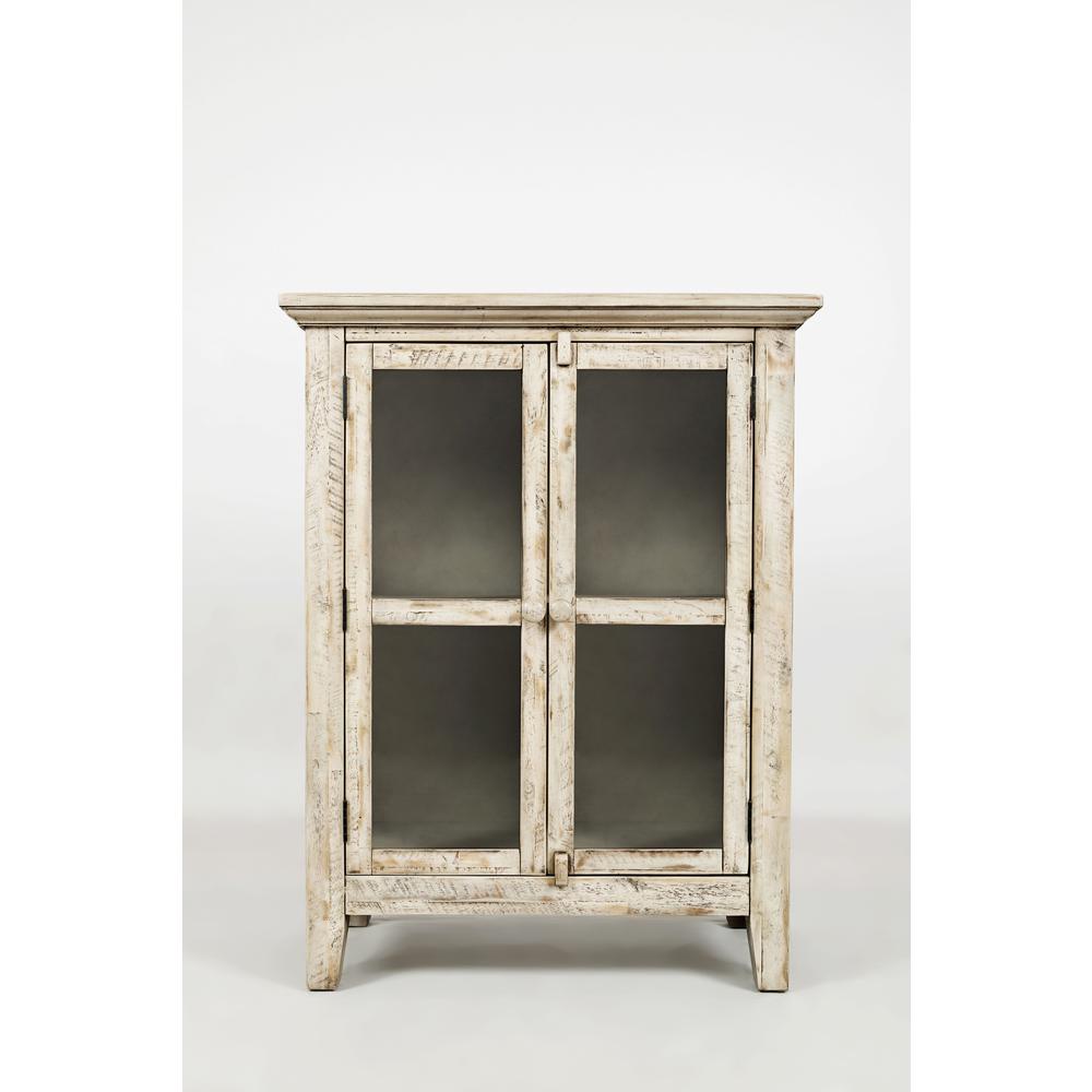 32" Coastal Distressed Acacia Two-Door Accent Cabinet. Picture 1