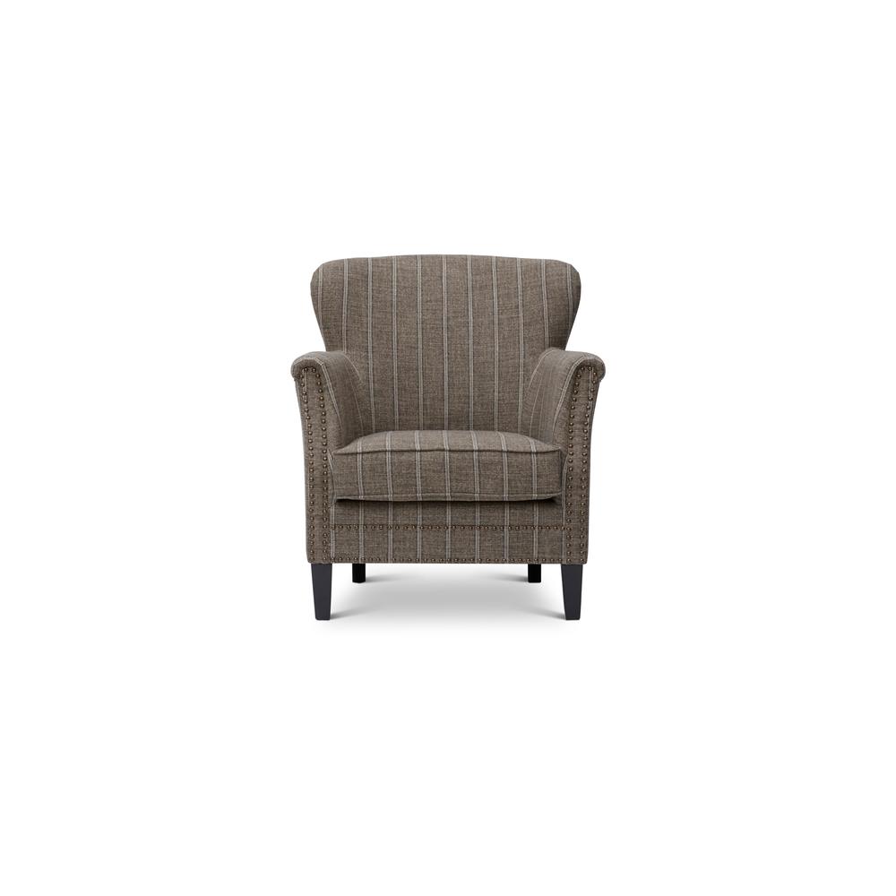 Classic Upholstered Accent Chair with Nailhead Trim. Picture 1