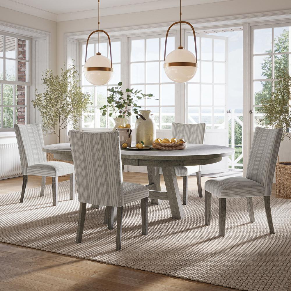 Contemporary Rustic Farmhouse Five Piece Dining Table Set. Picture 11