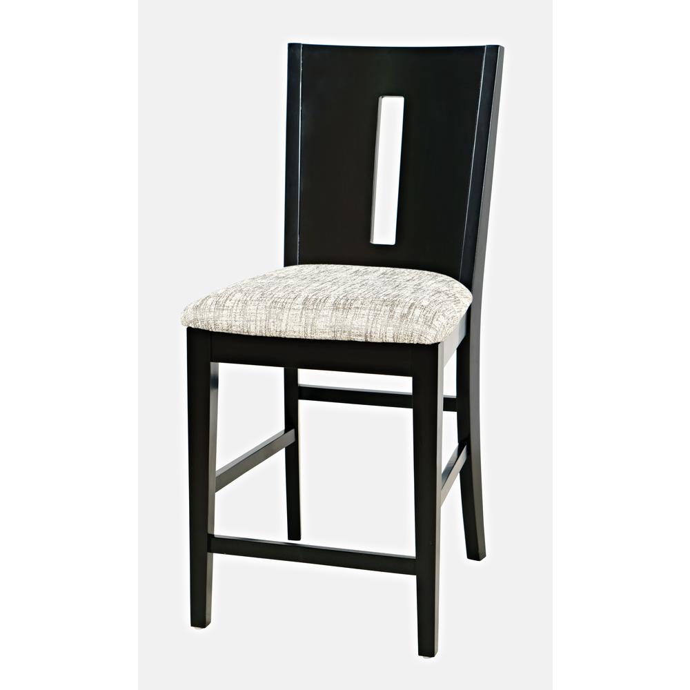 Contemporary Slotback Upholstered Counter Stool (Set of 2). Picture 2
