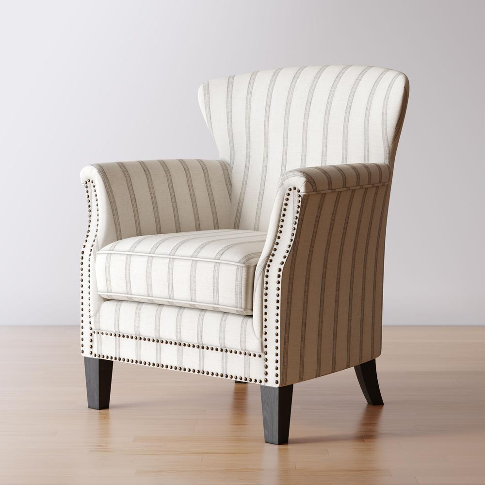 Classic Upholstered Accent Chair with Nailhead Trim. Picture 2