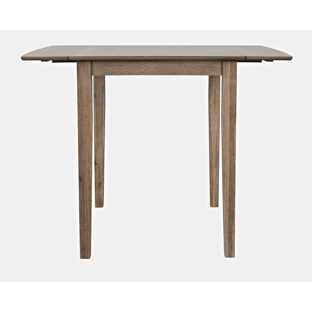 Coastal Wire-Brushed Acacia Drop-Leaf Counter Height Dining Table. Picture 1