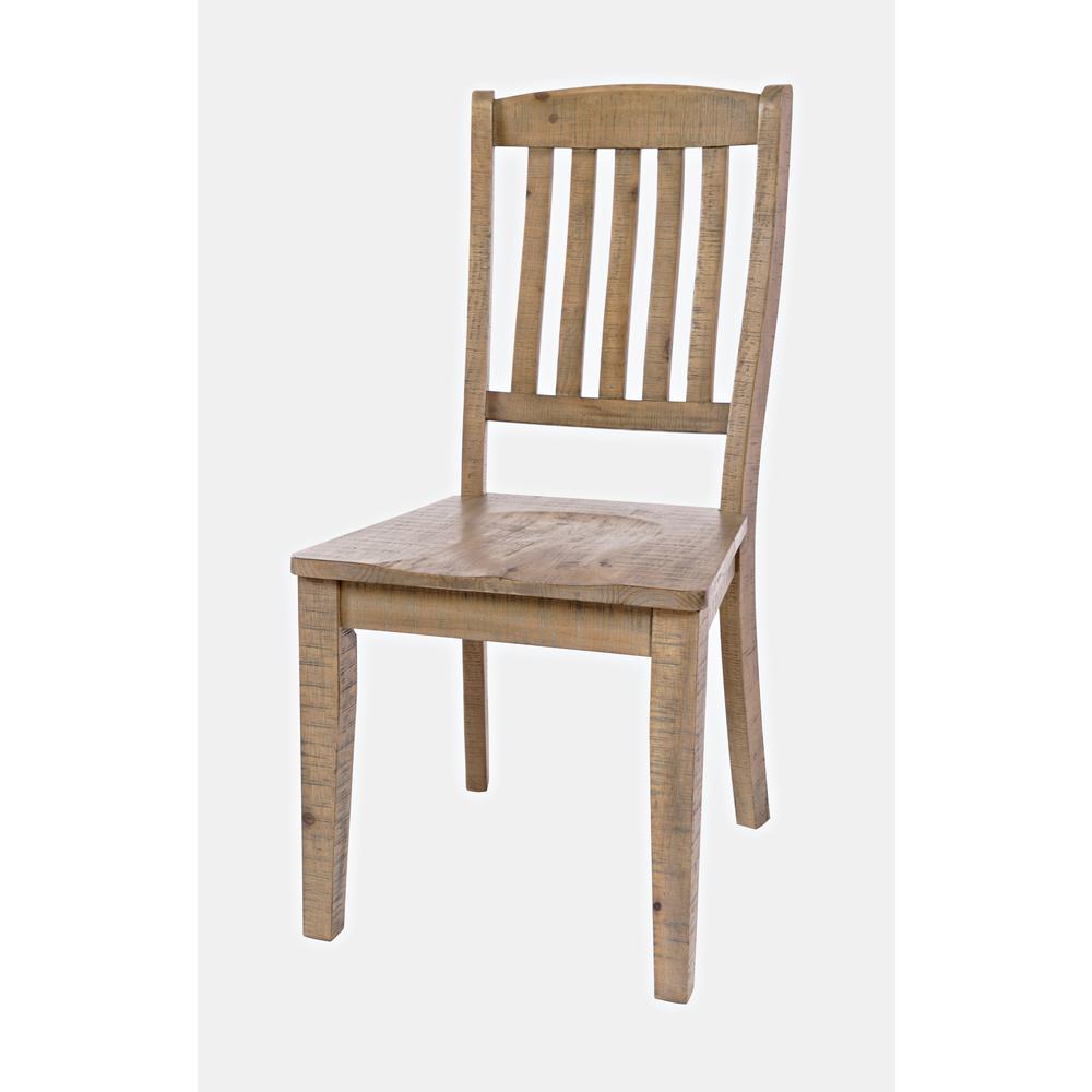 Modern Rustic Solid Pine Slatback Dining Chair (Set of 2). Picture 2