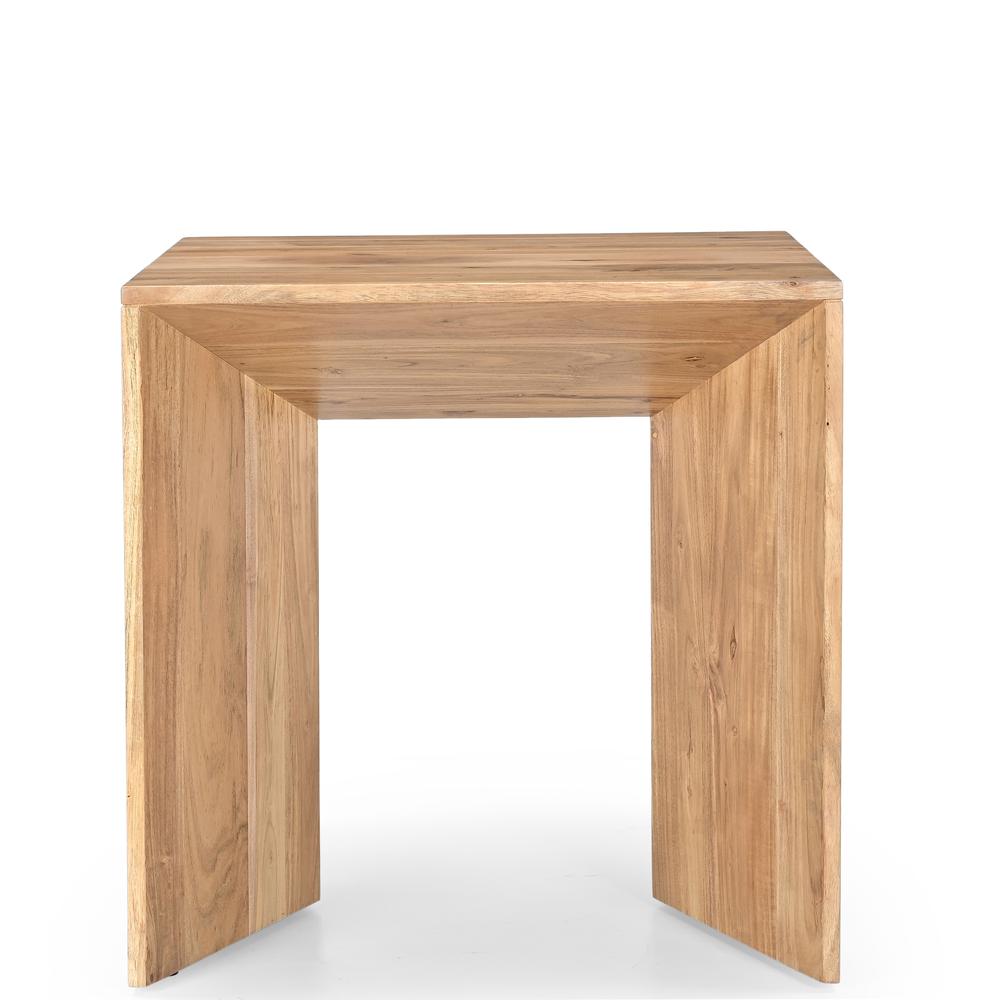 Lux Solid Wood Modern Angled End Table. Picture 1