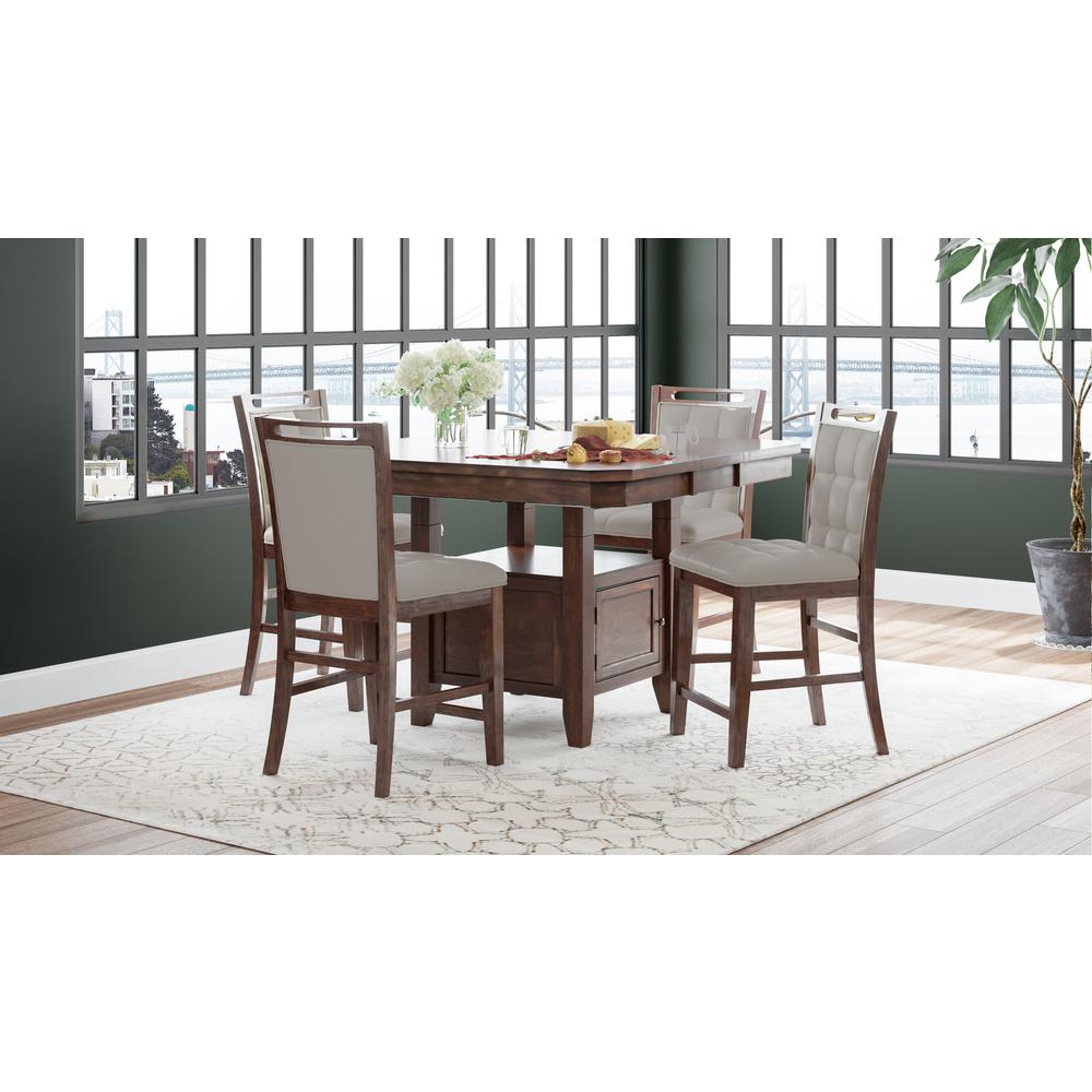 Manchester Contemporary 78" Table Five-Piece Dining Set. Picture 1