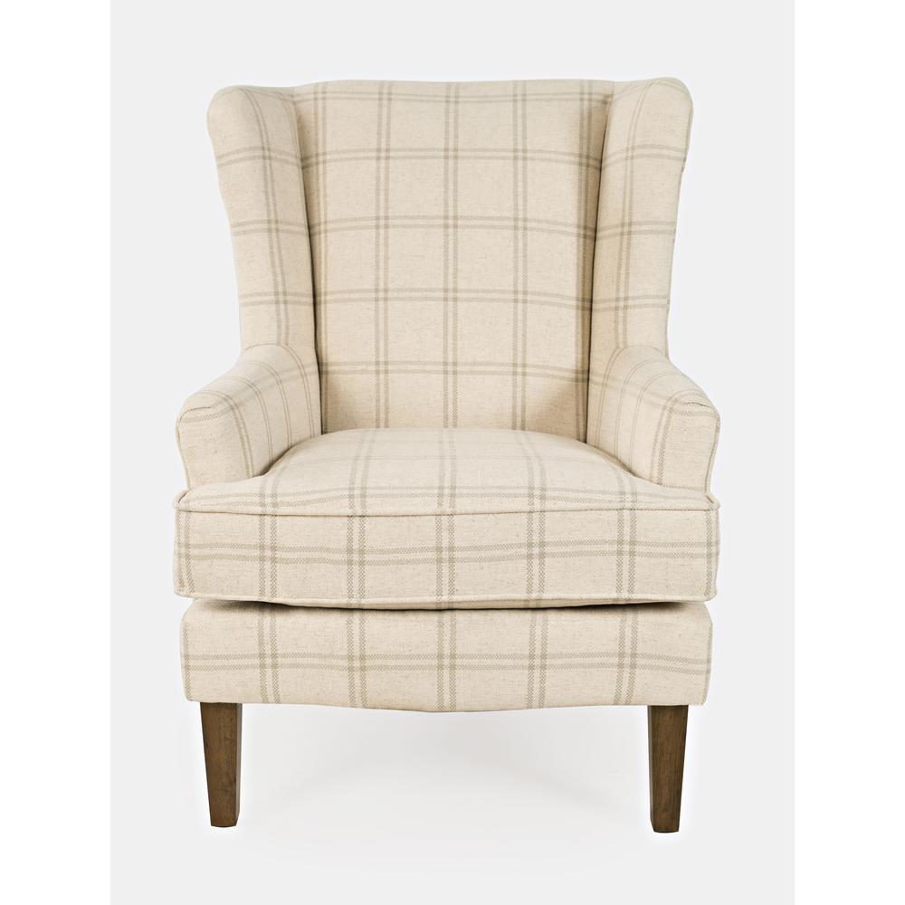 Traditional Upholstered Wingback Accent Chair. Picture 1