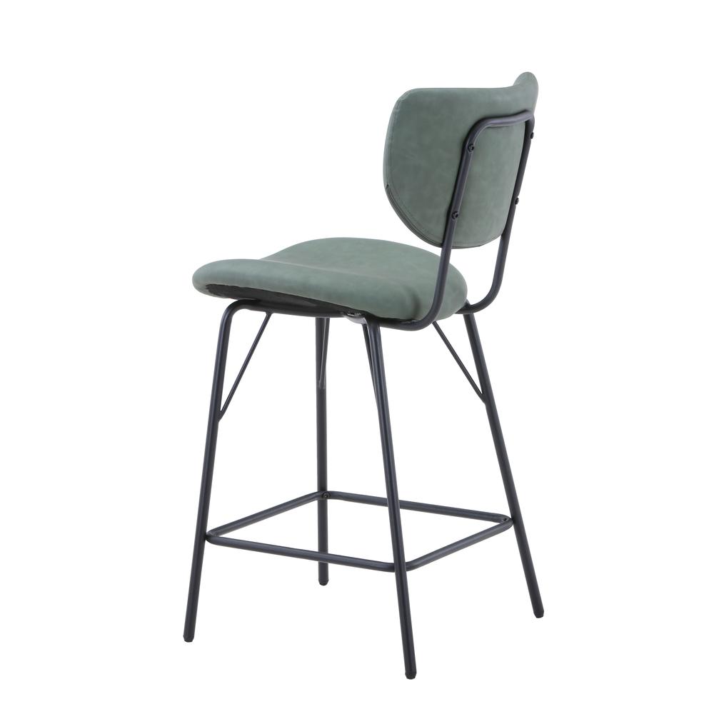 Modern Faux Leather Split-Back Upholstered Counter Height Barstool (Set of 2). Picture 3
