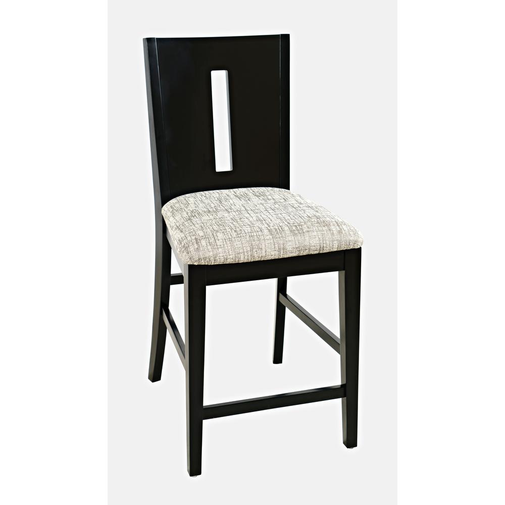 Contemporary Slotback Upholstered Counter Stool (Set of 2). Picture 3