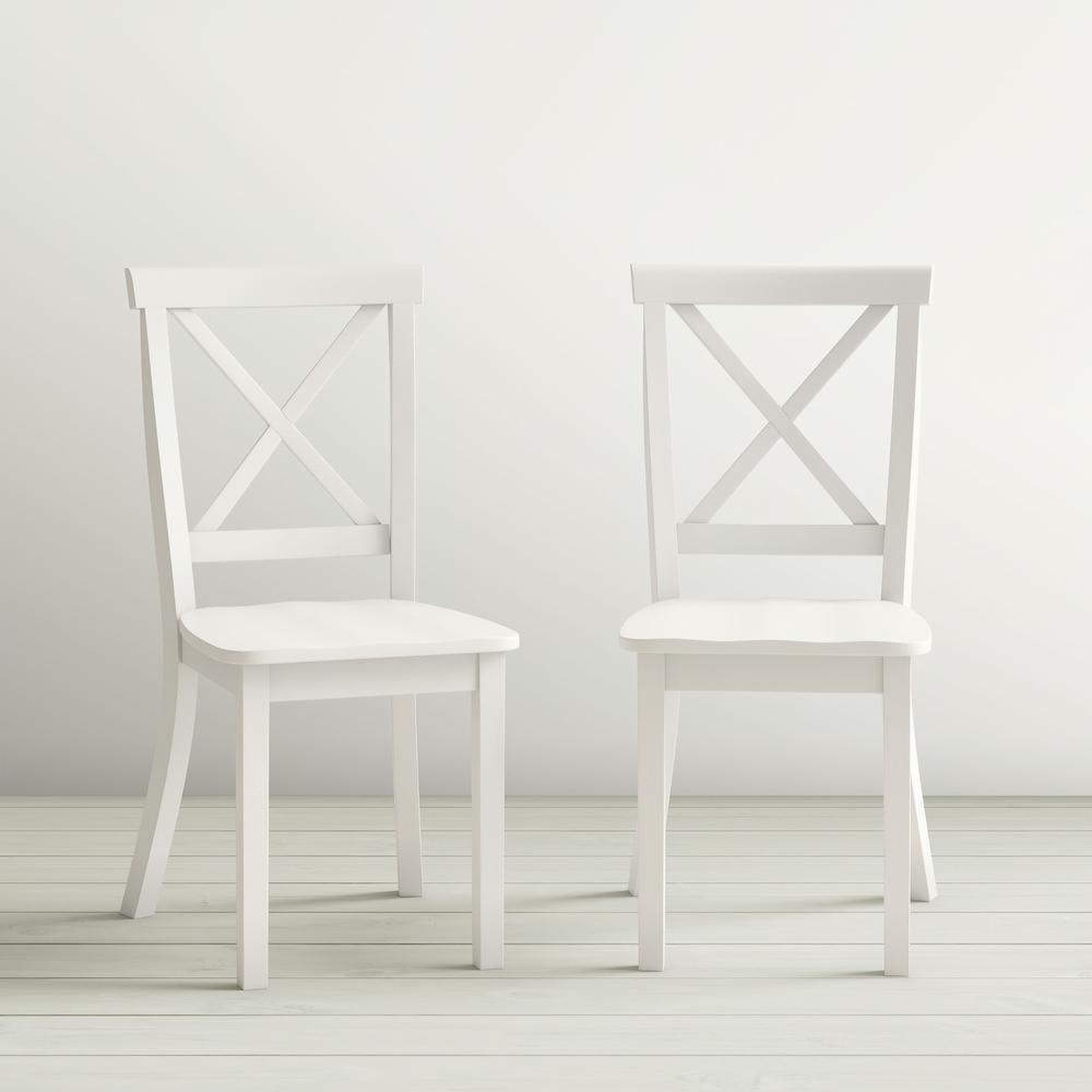 Coastal Wire-Brushed Acacia X-Back Acacia Dining Chair (Set of 2). Picture 11