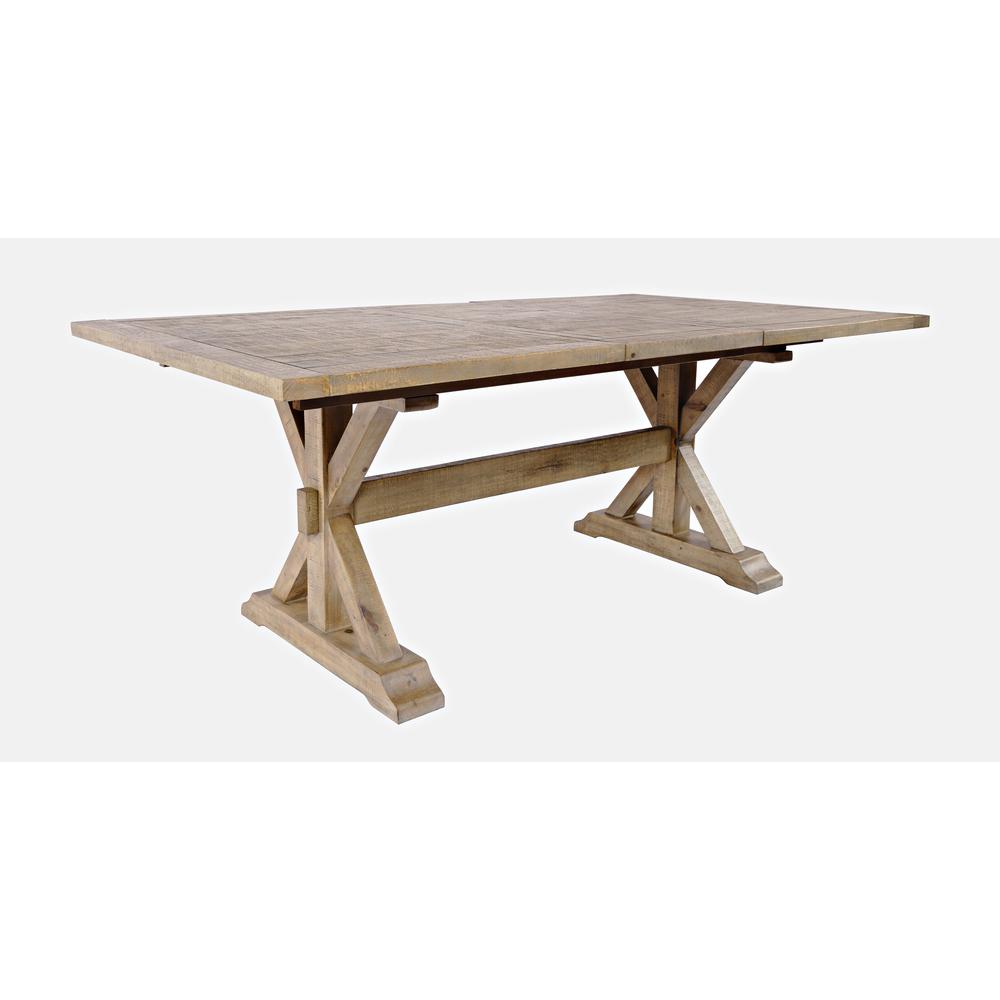 Modern Rustic Solid Pine Extension 78" Dining Table. Picture 2