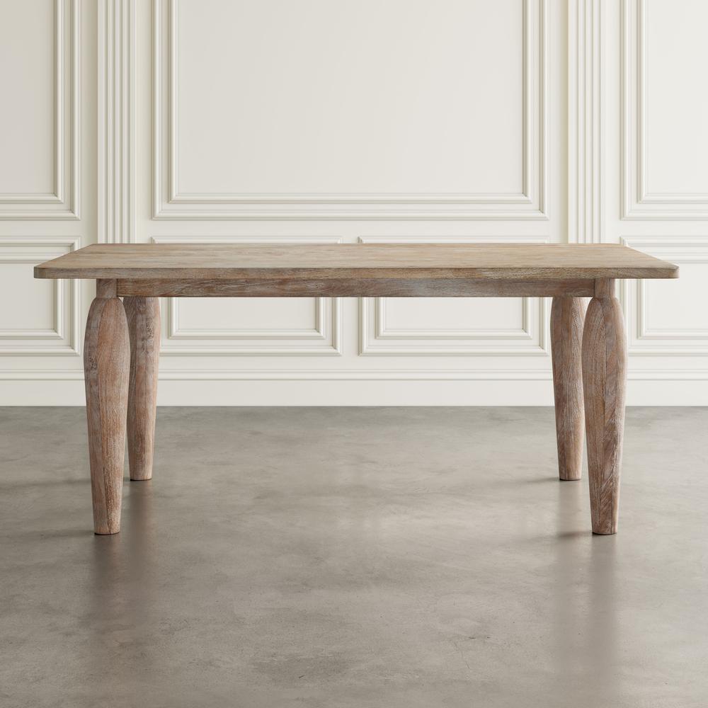 70" Rustic Global Solid Wood Dining Table. Picture 12