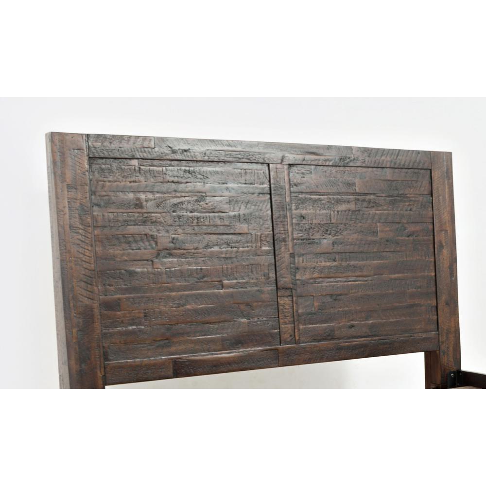 Rustic Distressed Acacia Queen Panel Headboard. Picture 1