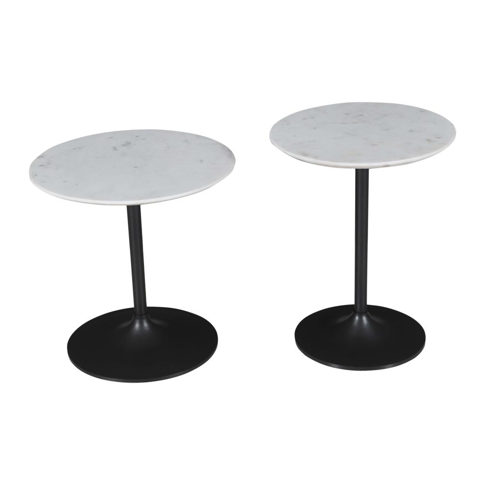 arble and Iron Modern Luxury Accent Tables (Set of 2). Picture 1