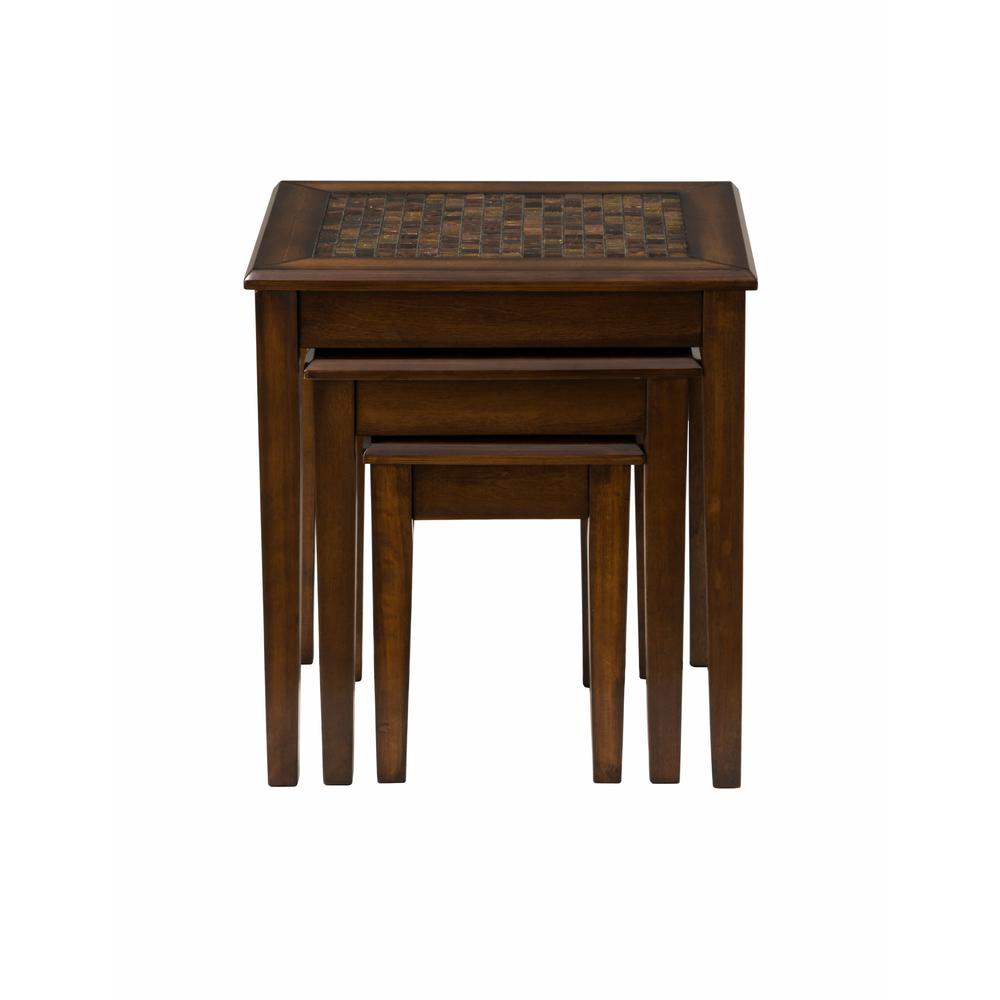 Nesting Tables with Mosaic Tile Inlay (Set of 3). Picture 1