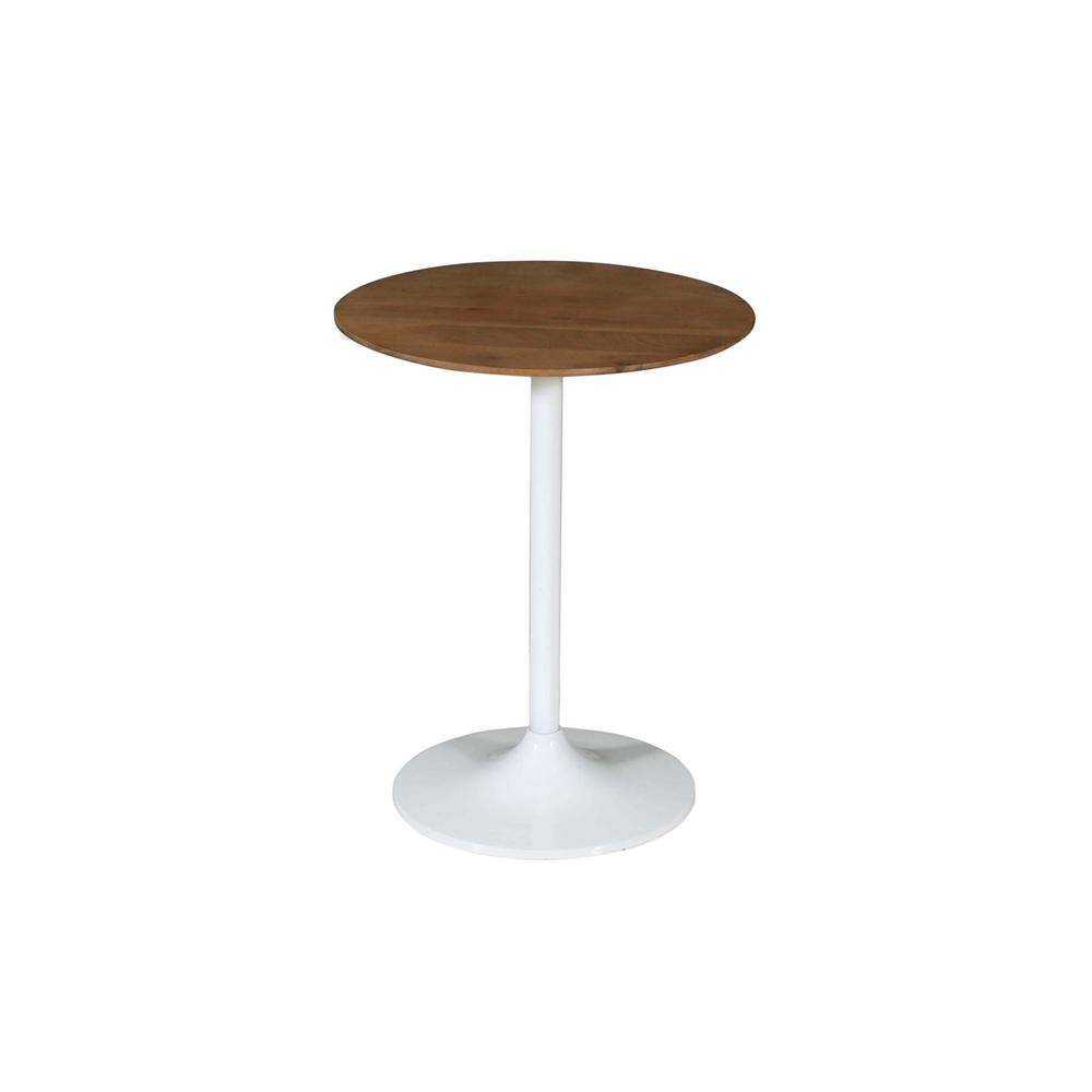 and Iron Modern Pedestal Accent Tables (Set of 2). Picture 3