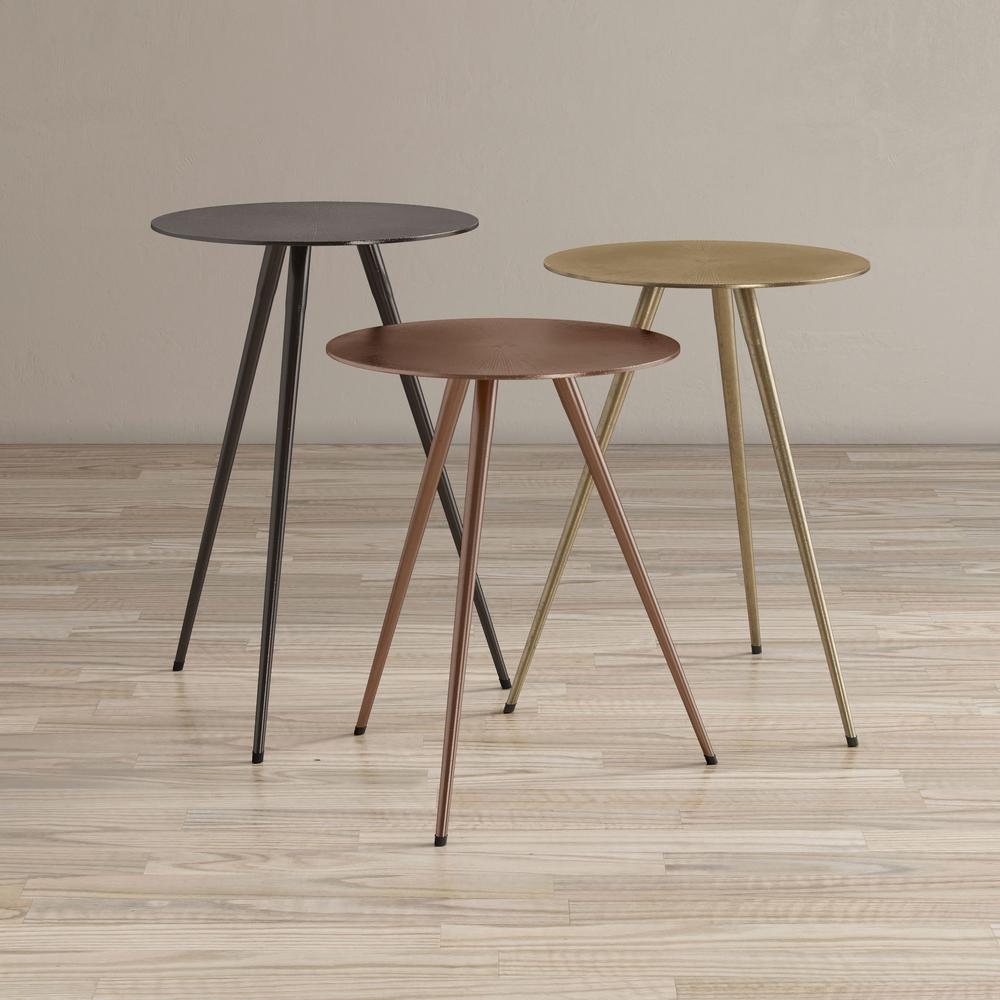 nd Copper Finish Modern Accent Tables (Set of 3). Picture 13