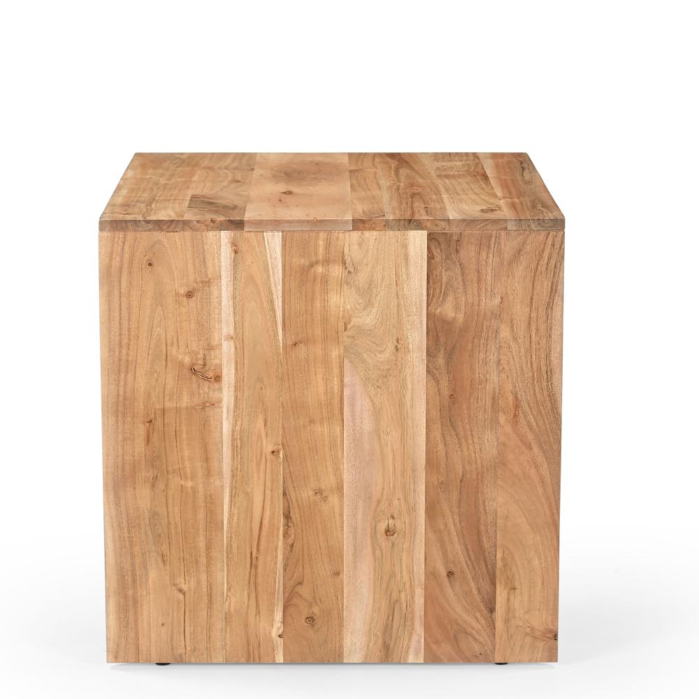 Lux Solid Wood Modern Angled End Table. Picture 6
