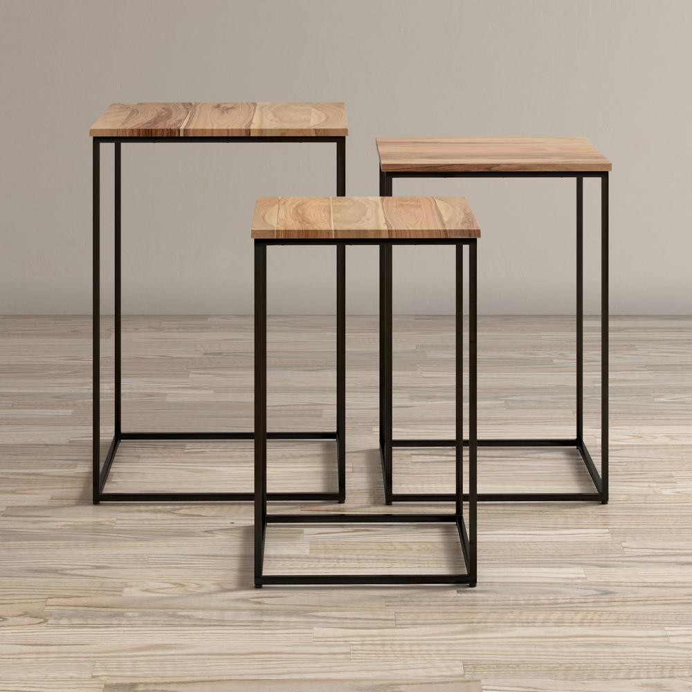 3 Piece Solid Wood Nesting Table Set. Picture 6