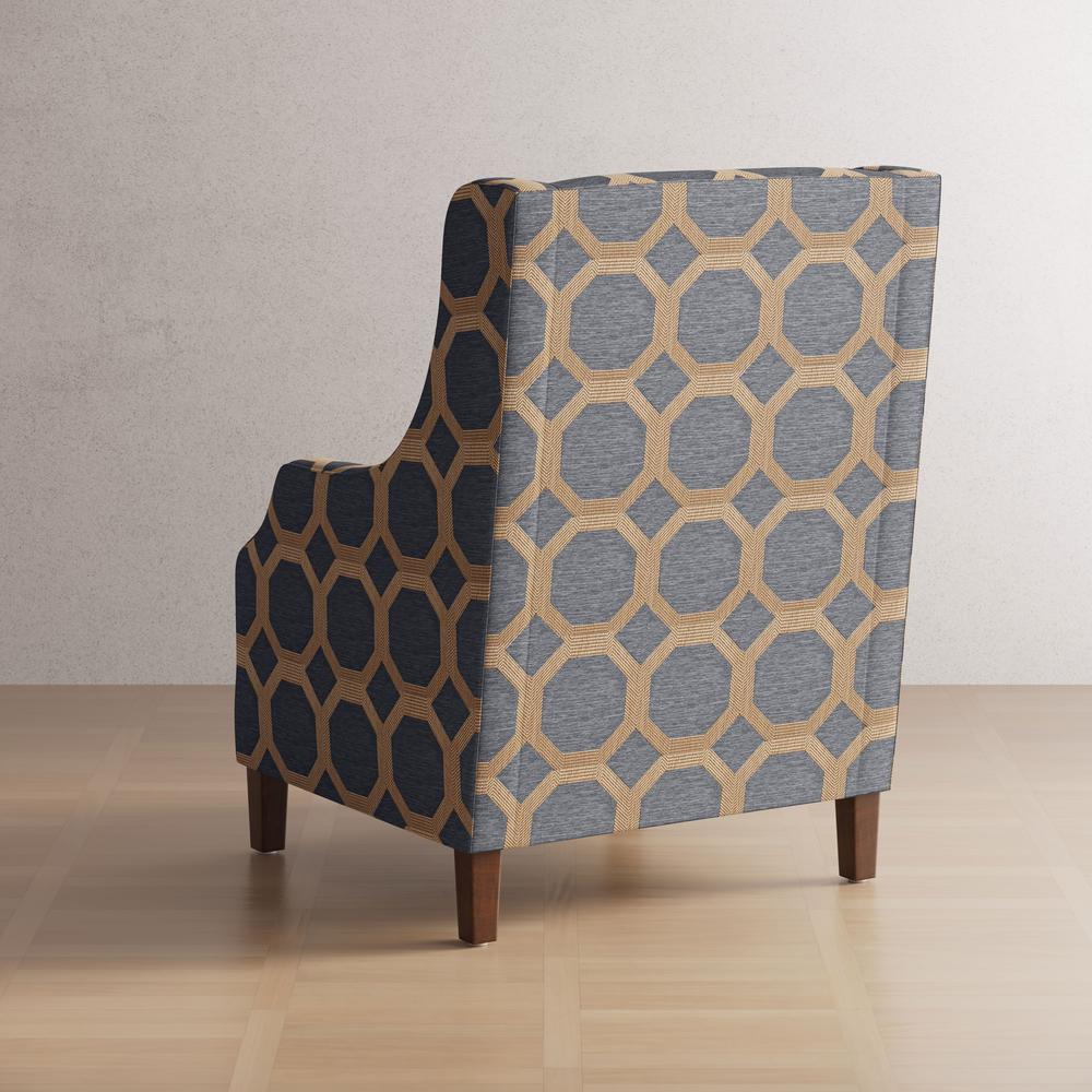 Geometric Pattern Luxury Accent Upholstered Accent Chair. Picture 4