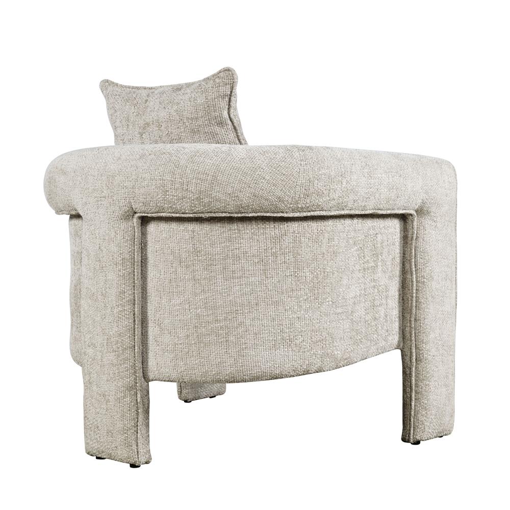 Adley Modern Upholstered Vintage Accent Armchair with Pillow. Picture 5