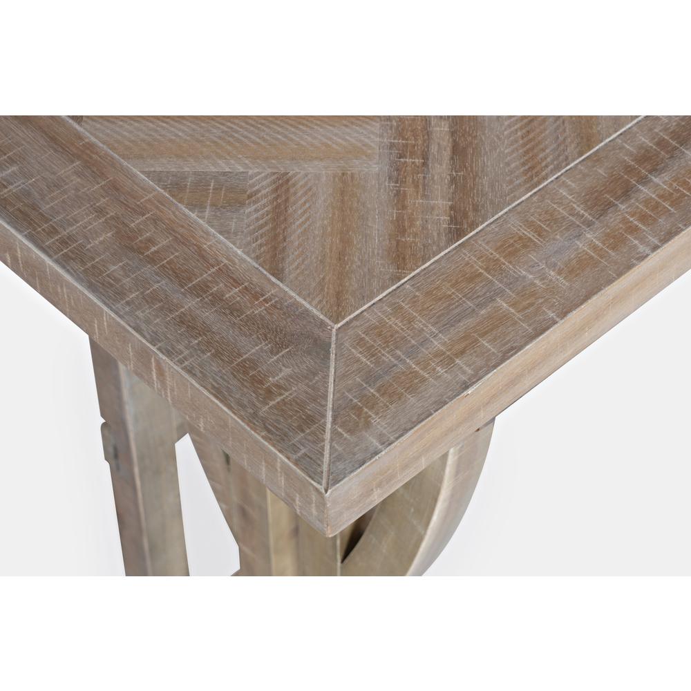 Transitional Herringbone Counter Height Four Piece Console 74" Dining Table Set. Picture 5