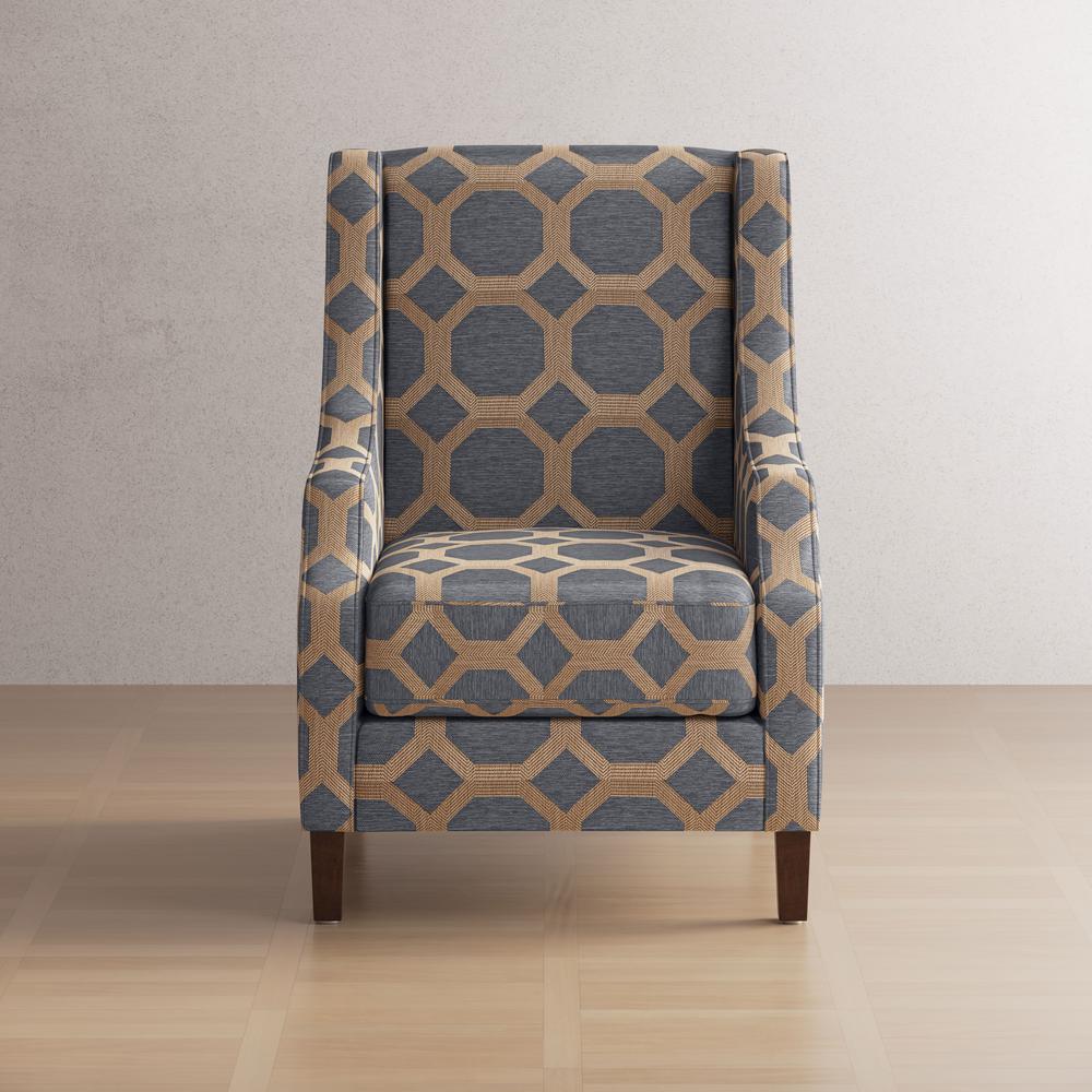 Geometric Pattern Luxury Accent Upholstered Accent Chair. Picture 1