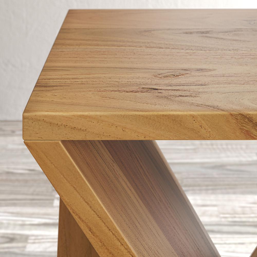 Solid Mango Hardwood Modern Angled Jasper Table. Picture 4