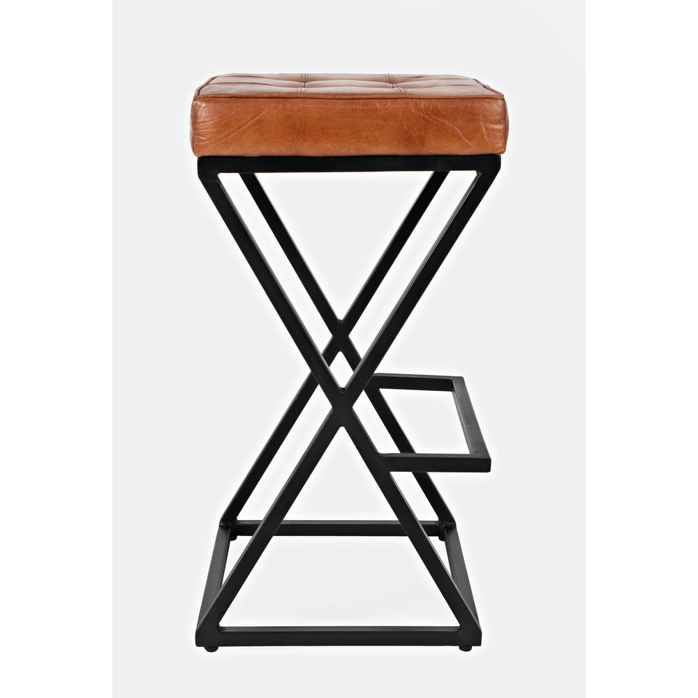 ed Modern Leather Backless Stool. Picture 7