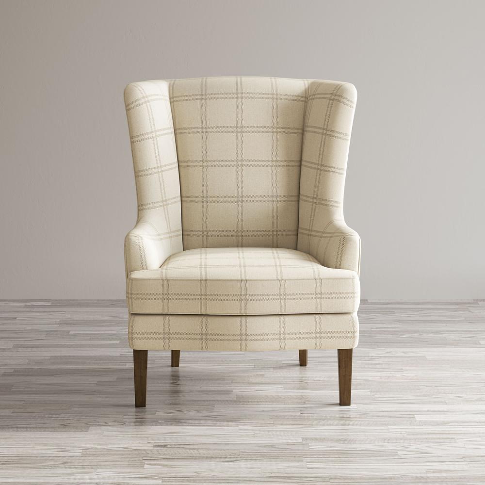 Traditional Upholstered Wingback Accent Chair. Picture 13