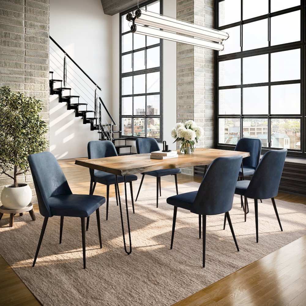 Nature's Edge Seven Piece Solid Acacia Dining Set. Picture 9