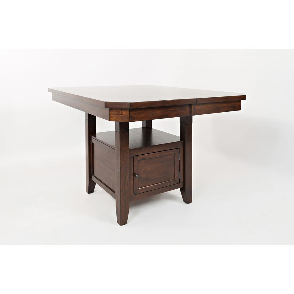 Contemporary Adjustable Height 54" Square Dining Table. Picture 2