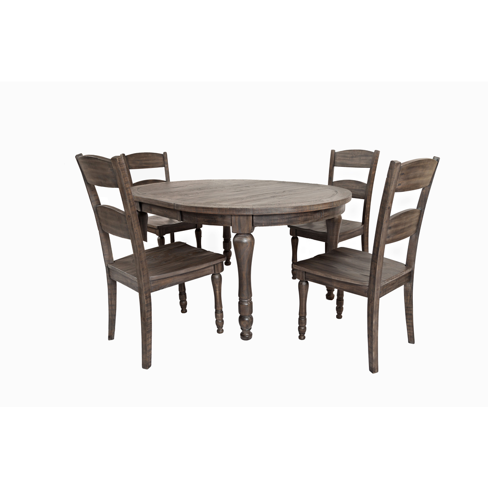 Reclaimed Pine 66" Oval Farmhouse Five-Piece Dining Set. Picture 2
