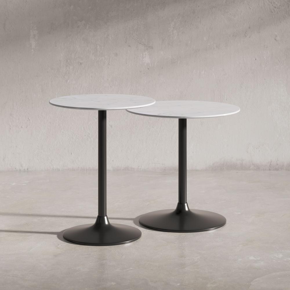 arble and Iron Modern Luxury Accent Tables (Set of 2). Picture 12