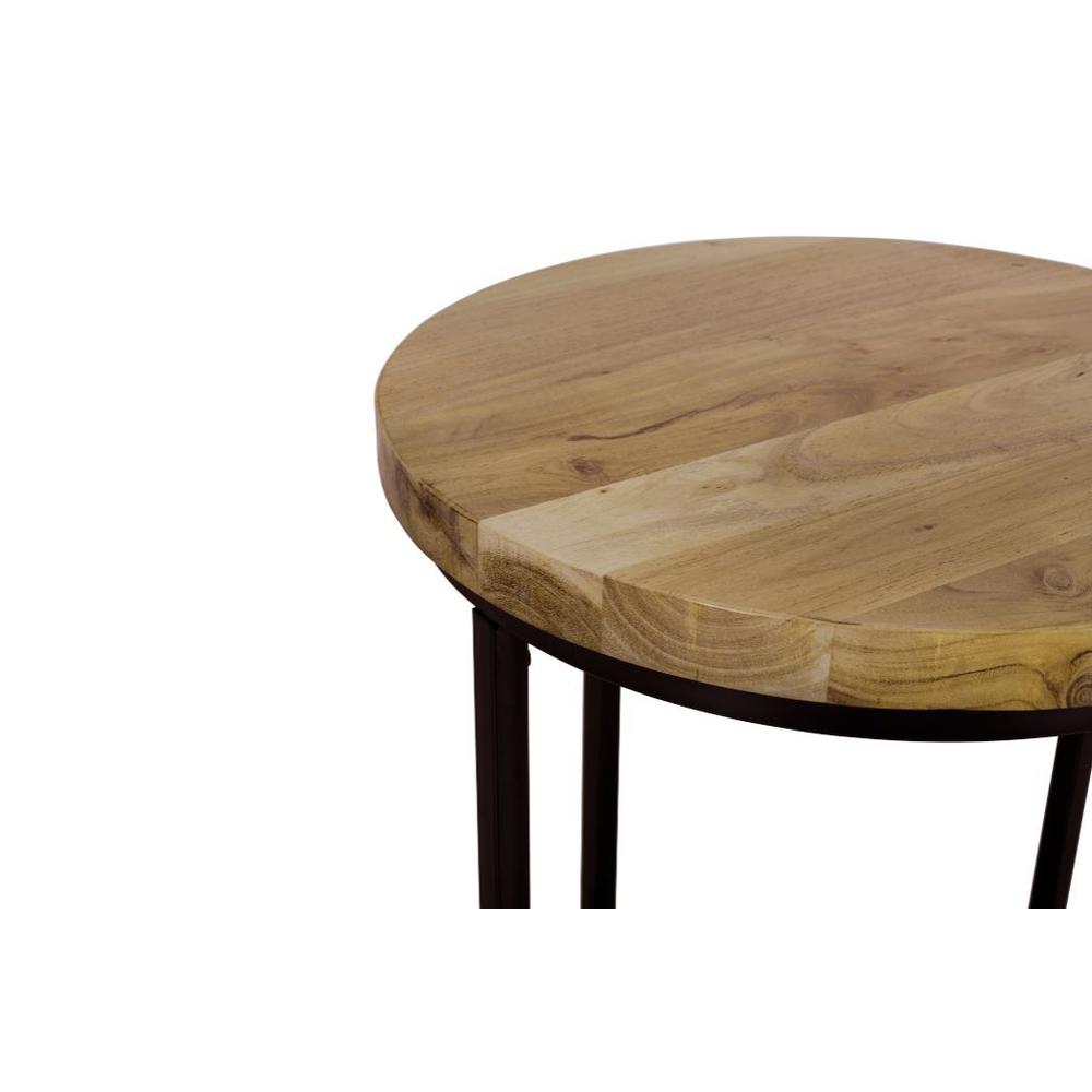 Solid Wood Modern 20" Round End Table. Picture 5