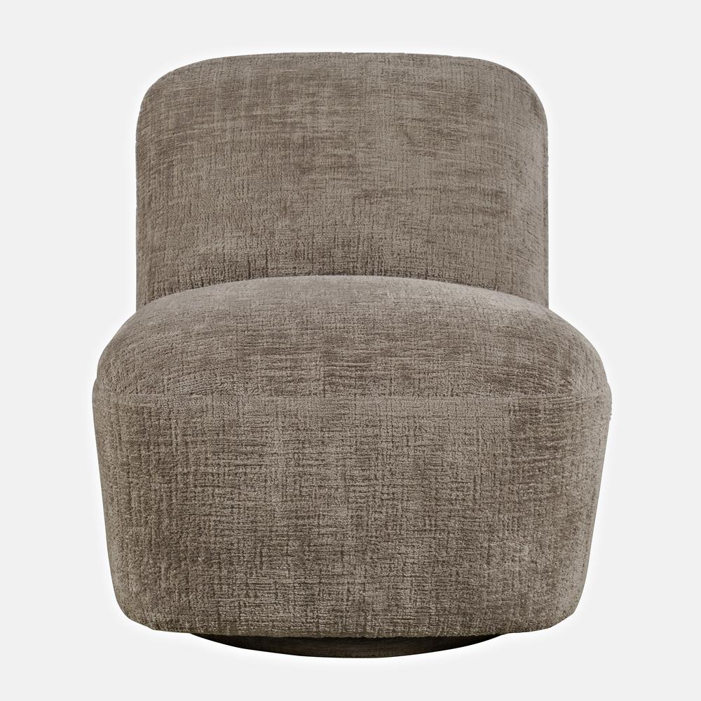 Upholstered Contemporary Casual Swivel Accent Chair. Picture 1
