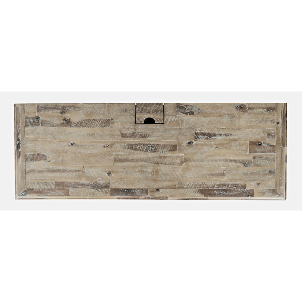 Rustic Shores Coastal Style Distressed Acacia USB Charging Desk. Picture 7