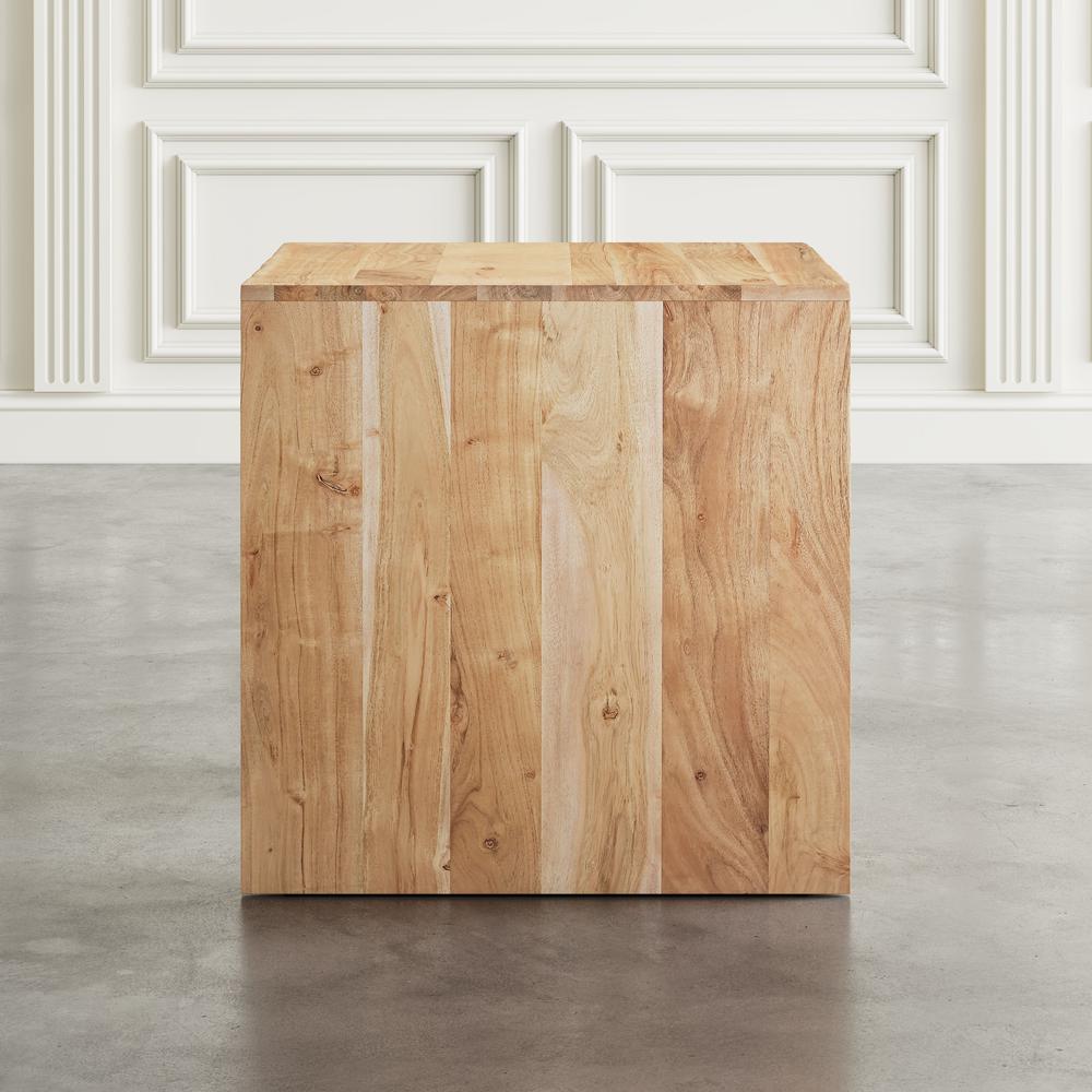 Lux Solid Wood Modern Angled End Table. Picture 9