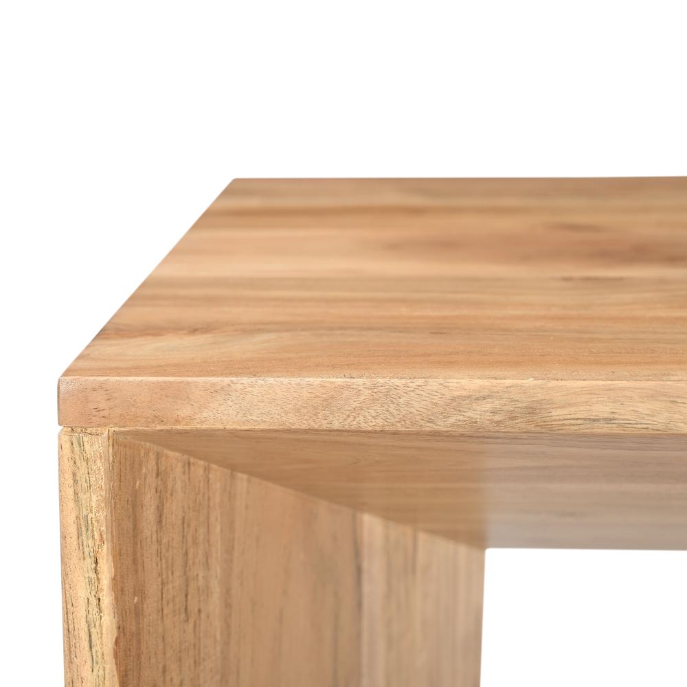 Lux Solid Wood Modern Angled End Table. Picture 4