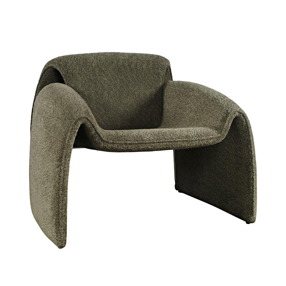 Dolce Mid-Century Modern Bent Angle Upholstered Accent Chair. Picture 2