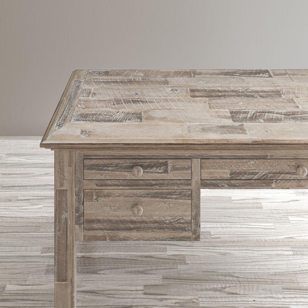 Coastal Style Distressed Acacia USB Charging Desk. Picture 13