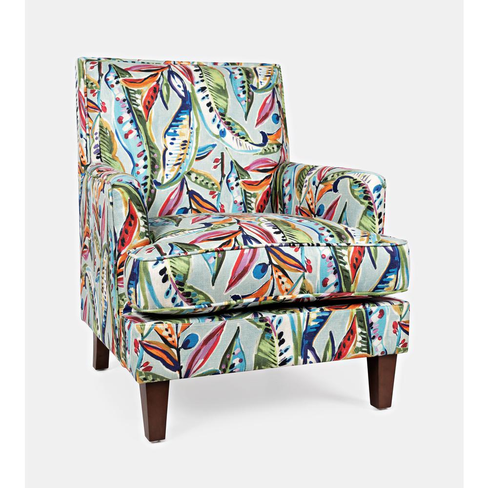 Marisol Multicolored Tropical Upholstered Accent Chair, Multicolor. Picture 3