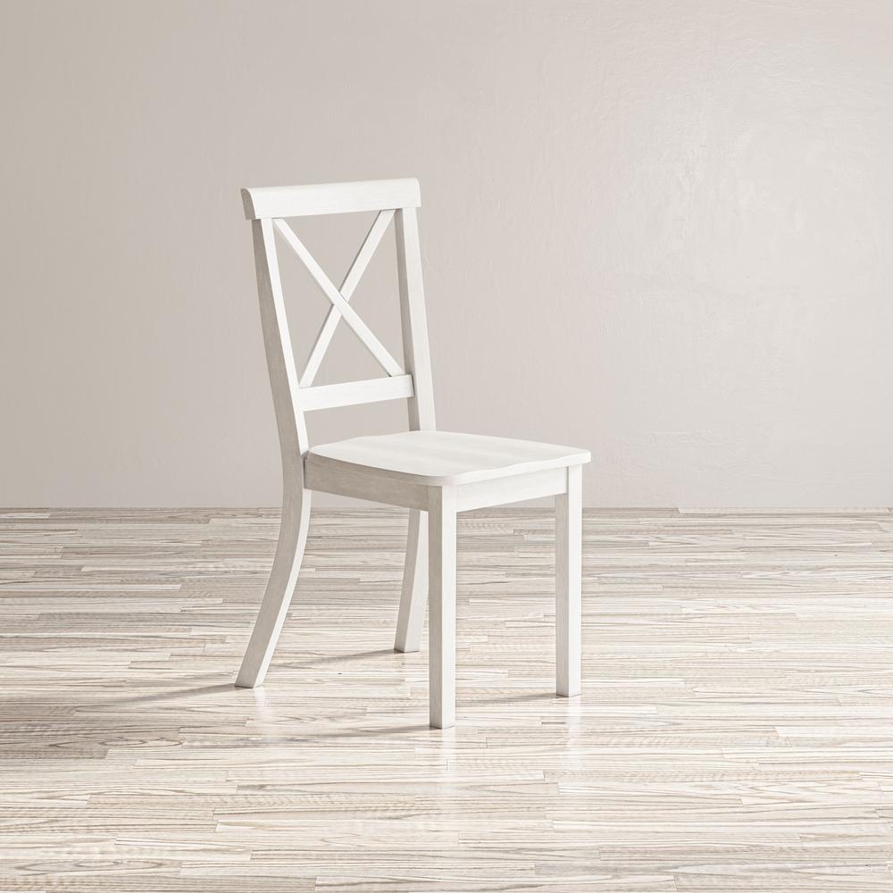 Coastal Wire-Brushed Acacia X-Back Acacia Dining Chair (Set of 2). Picture 14