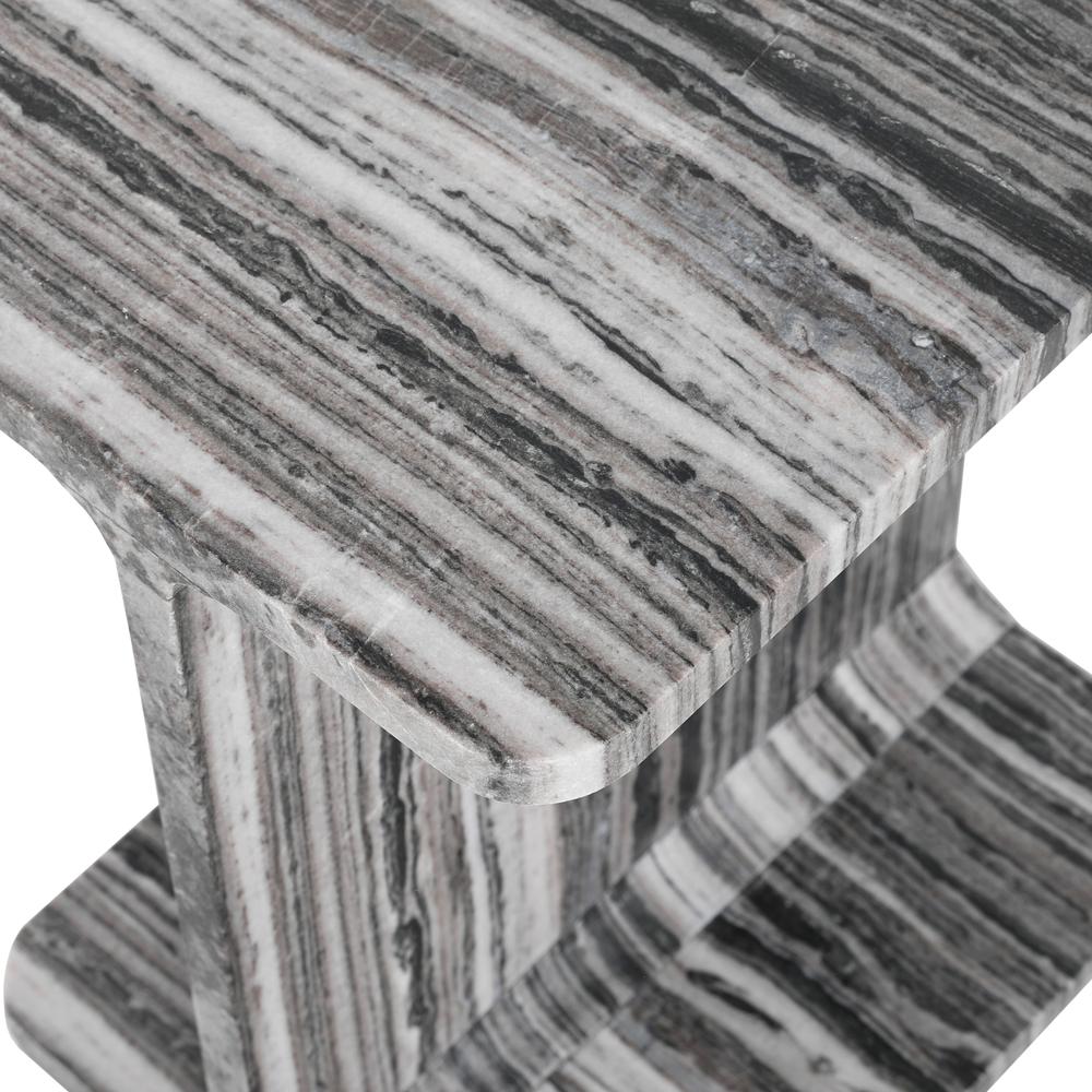 Enzo Luxury Genuine Solid Marble Icon End Table. Picture 4