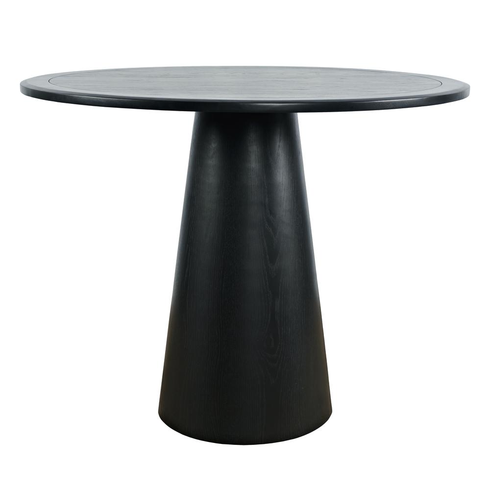 Nash Mid-Century Modern 45" Round Pedestal Counter Height Dining Table. Picture 1