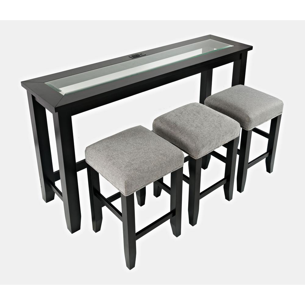 Contemporary 4 Piece Counter Height 66" Dining Table Set with USB Charging. Picture 2