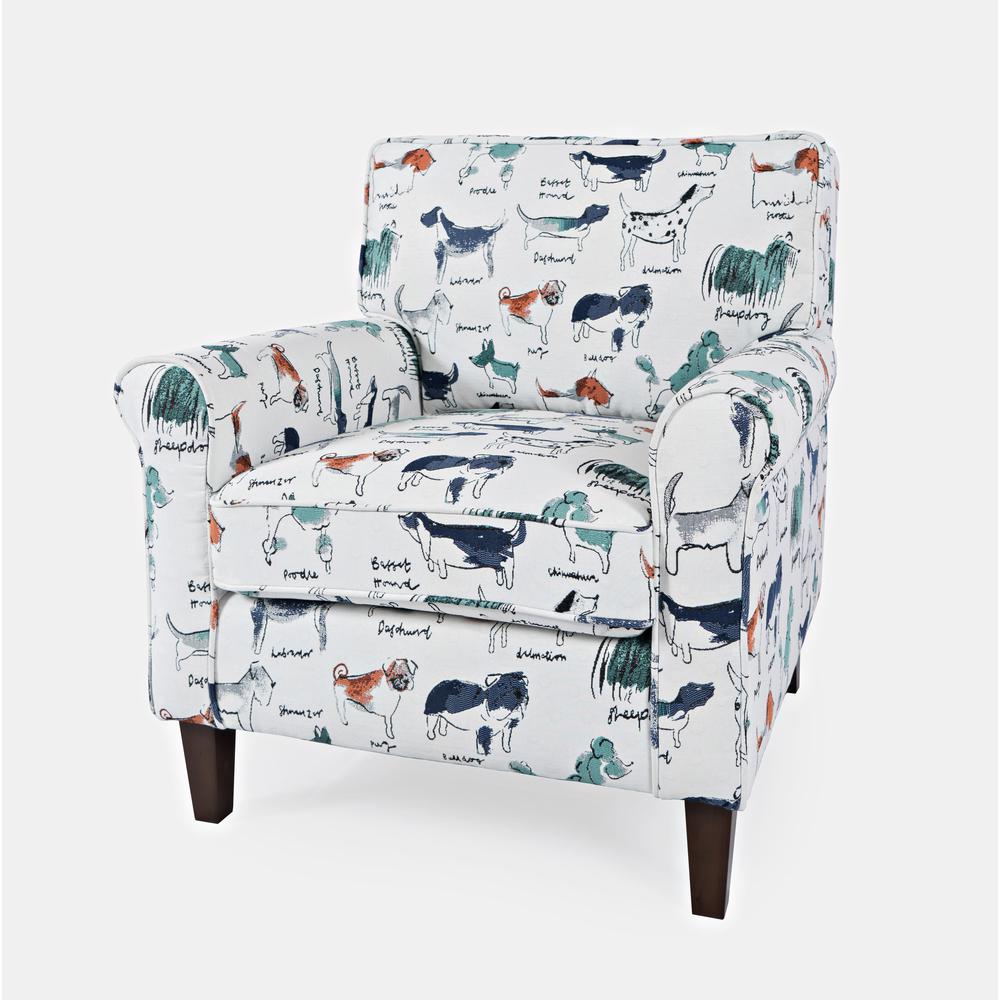 Puppy Upholstered Classic Traditional Accent Chair. Picture 2