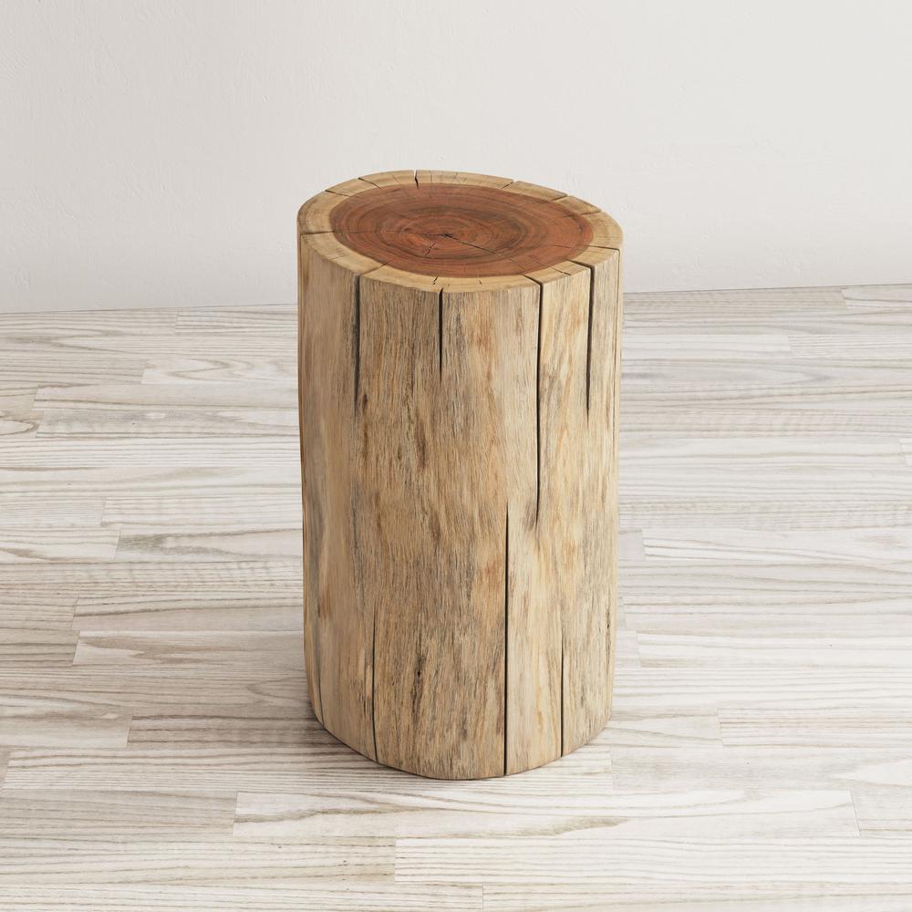 Hardwood Stump Accent Table. Picture 2